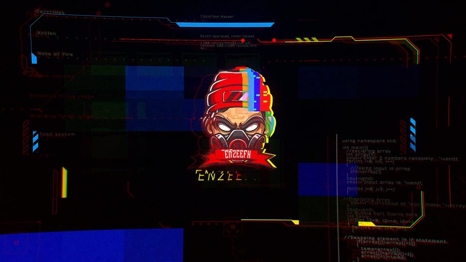 Colourful Glitch Logo Reveal